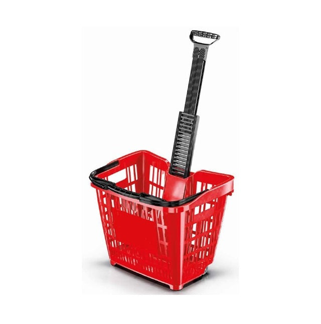 Panier de magasin 43 litres à roulettes