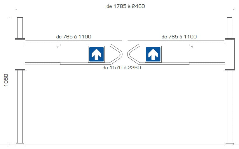 Portillon standard extensible
