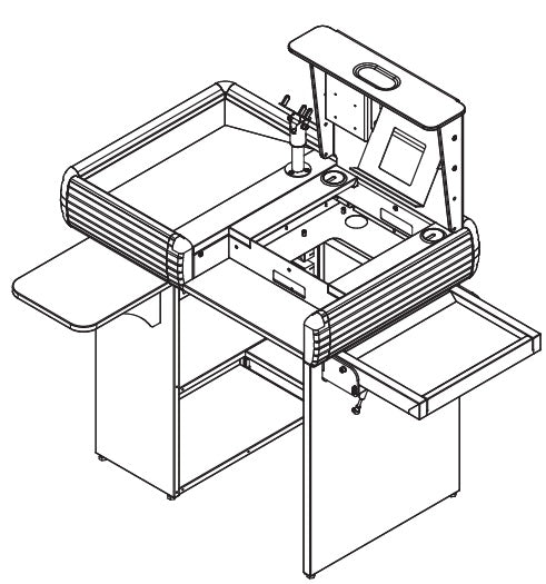 Caisse de sortie sans tapis roulant 1300
