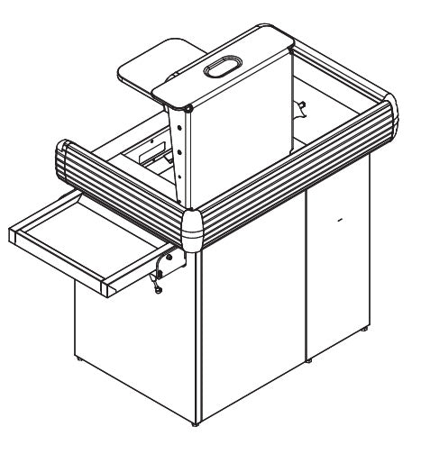 Caisse de sortie sans tapis roulant 1300
