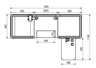 Caisse de sortie sans tapis roulant