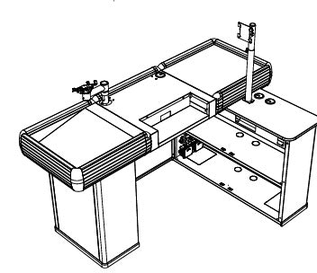 Caisse de sortie sans tapis roulant